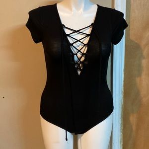 Sexy V neck Body Suit